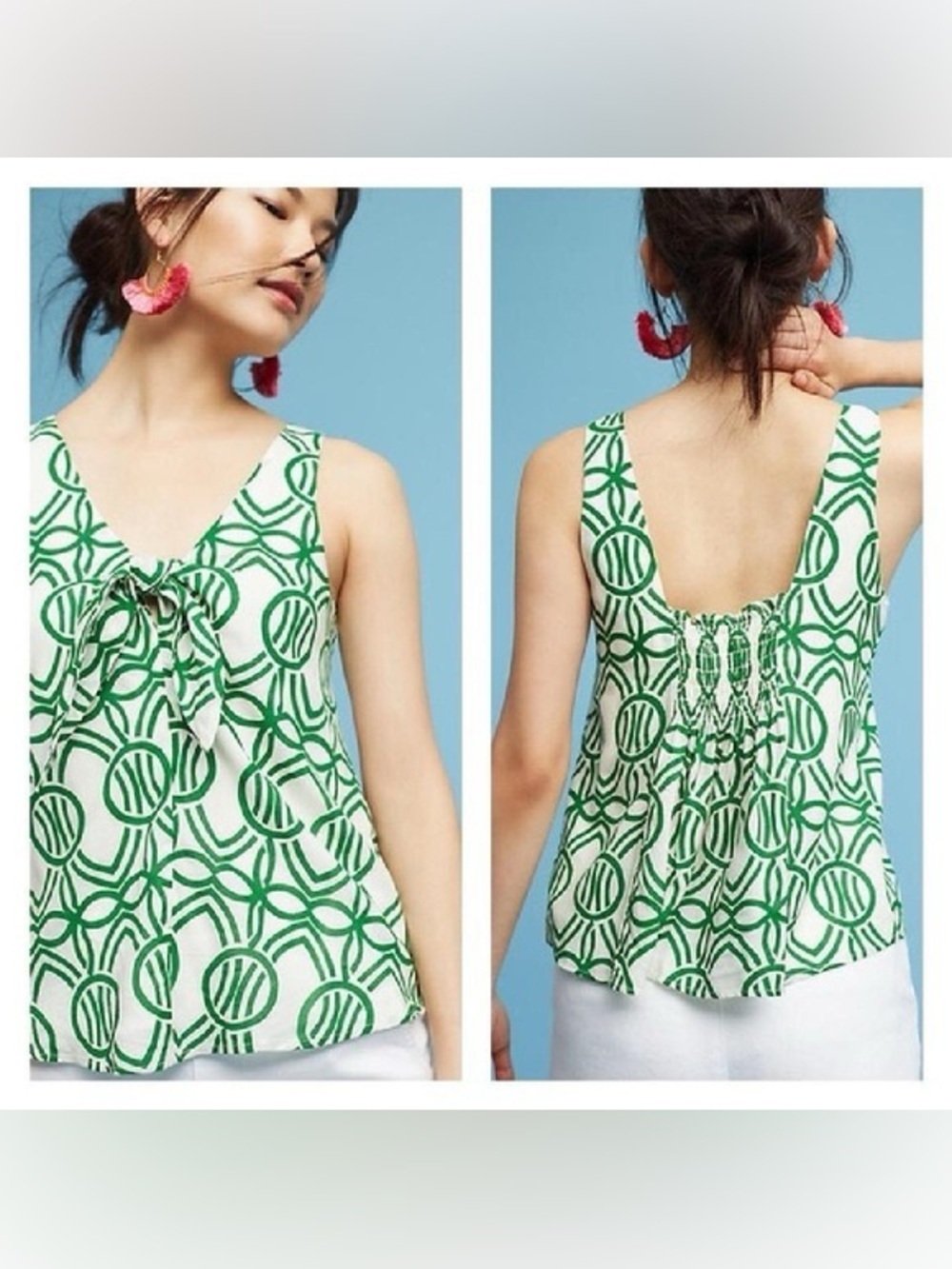 Anthropologie Maeve Verena tie front tank